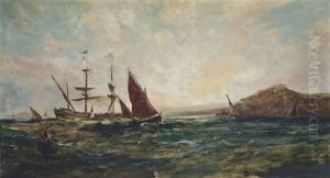 Shipping In The Bay Of Naples by Gustave de Breanski