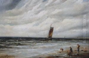 Seascape With Figures On The Shore Seascape With Figures On The Shore