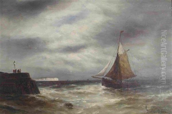 A Fishing Smack Off A Headland - view 1