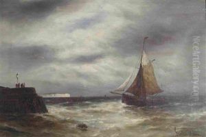 A Fishing Smack Off A Headland