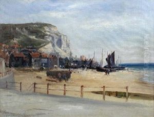 Hastings Beach, Sussex by Gustave de Breanski