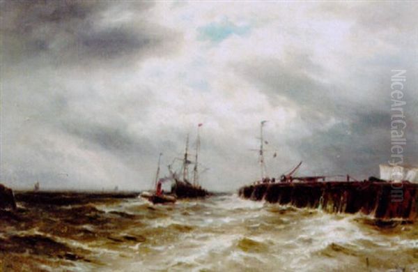 A Trading Brig Under Tow Off Dover - view 1