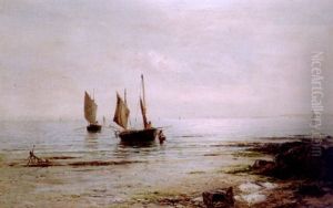Unloading The Day's Catch, On The Cornish Coast
