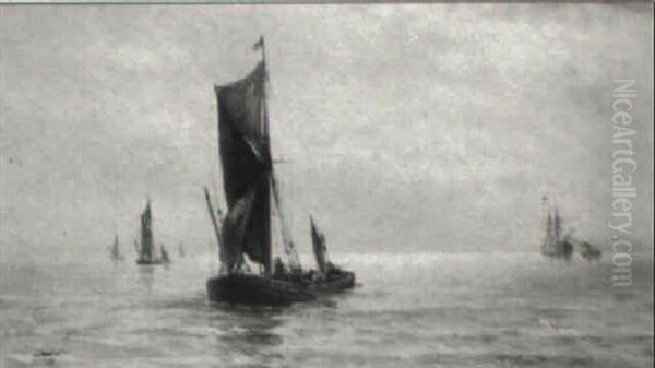 Thames Barges In An Estuary - view 1