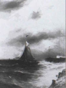 Leaving Harbour by Gustave de Breanski