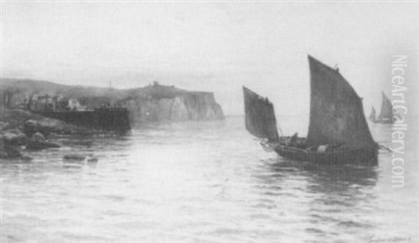 Fishing Boats Off A Harbour - view 1