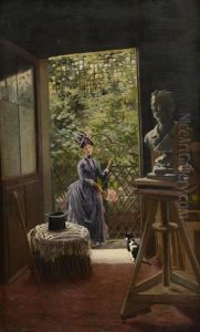 Femme A L"entree De L"atelier by Albert Breaute