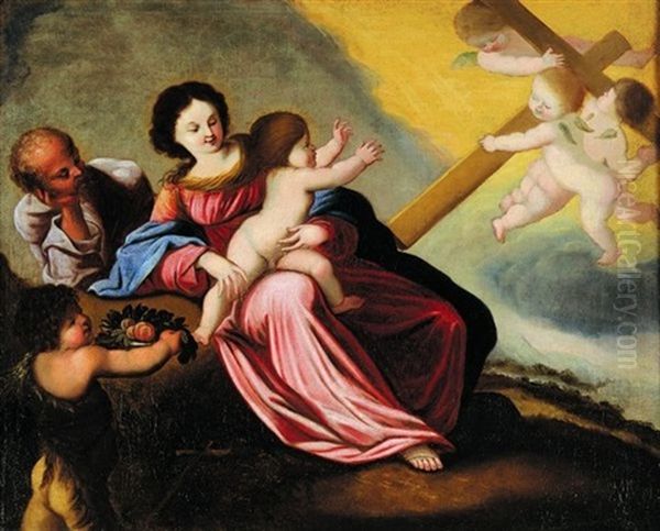 La Sainte Famille Servie Par Les Anges - view 1