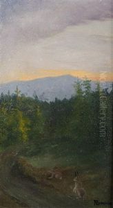 Landscape With Two Hares