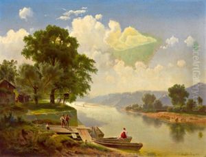 Flusslandschaft (donau Bei Prag?) by Vojtech Brechler