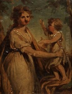 Baroness Anna Catharina Hamilton, Born Adelheim (1778-1814) An Her Son Malkolm Fredrik Hamilton (1797-1816)