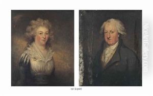 Portrait Of Mary Scandrett Harford, Nee Gray (1750-1830), Half-length, In A White Chemise And Portrait Of William Battersby (1732-1812) (pair)