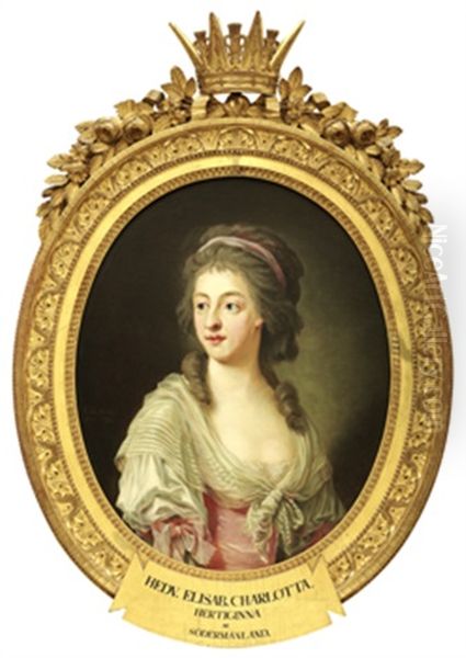 Portratt Forestallande Hedvig Elisabeth Charlotta Vid 25 Ars Alder, Hertiginna Av Sodermanland - view 1