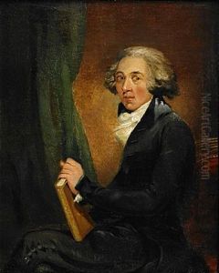 Portratt Av Den Engelske Lakaren Sir William Fordyce, Ikladd Svart Rock Och Kras Med En Bok I Sin Hand