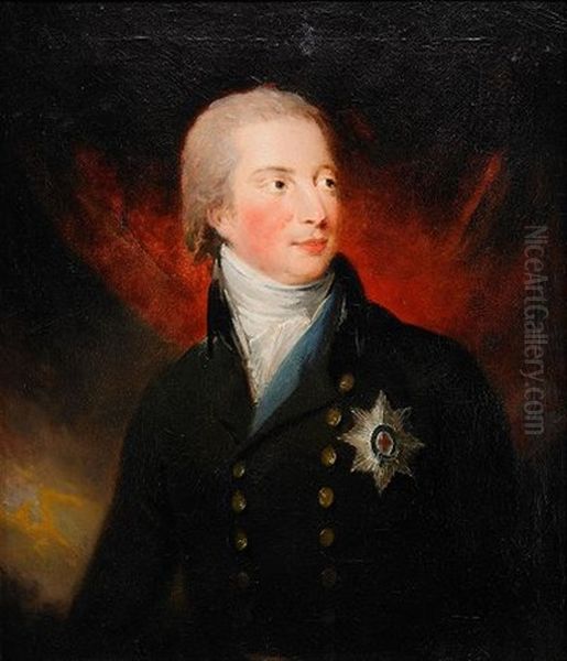 Portratt Av Hertig William Fredrik Av Gloucester, Kladd I Uniform, Vit Halsduk Samt Strumpebandsorden, Brostbild - view 1