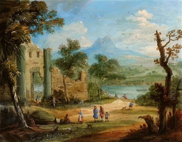Landscape With Travellers And Ruins - view 1