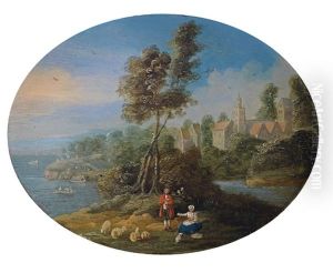 Kustenlandschaft Mit Einem Schaferpaar by Jan Frans van Bredael the Elder