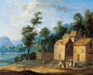 Landschaft Mit Gehoft Und Figuren