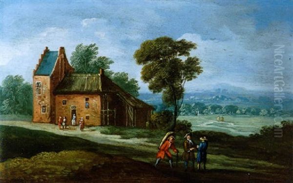 Flamische Landschaft Mit Figuren - view 1