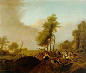 Hirschenjagd by Jan Frans van Bredael the Elder
