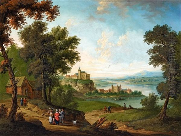 A River Landscape With A Fort - view 1