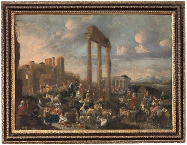Scena Di Mercato E Rovine Classiche - view 1