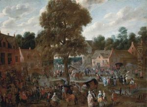 A Village Kermesse by Jan Peter van Bredael the Elder