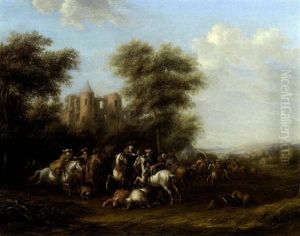 Scene De Bataille by Jan Peter van Bredael the Elder