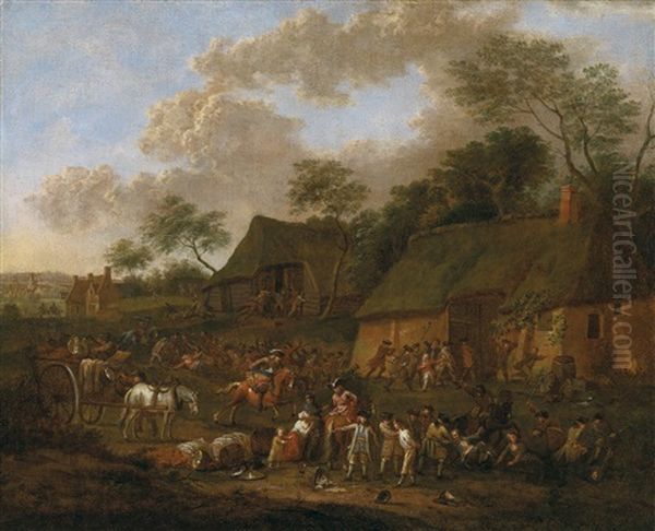 Plundernde Soldaten In Einem Dorf - view 1