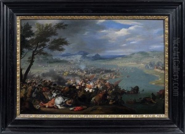 Bataille Au Bord Du Danube Entre L'armee Turque De Kara Mustapha Et Celle De Jean Sobieski, Roi De Pologne - view 1