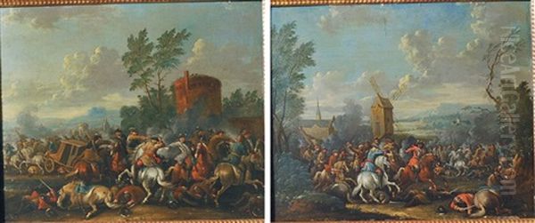 Escarmouche D'un Cavalier Devant Un Moulin (+ L'attaque D'un Convoi; 2 Works) - view 1