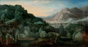 Paysage Avec Des Promeneurs