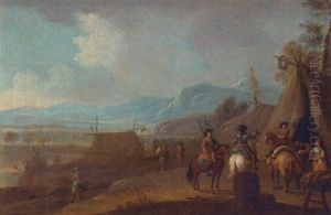 Cavalrymen Taking Refreshment At An Encampment