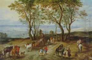 Weite, Flamische Landscaft Mit Reisenden Weite, Flamische Landscaft Mit Reisenden