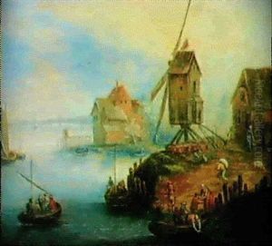 L'embarcadere by Joseph van Bredael