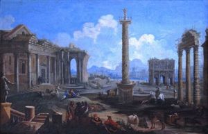 Capriccio Architettonico Con Rovine Ed Armenti