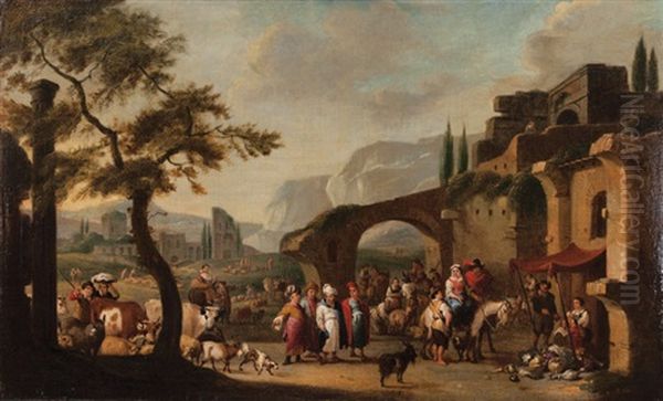 The Arrival Of An Oriental Merchant On A Market - view 1