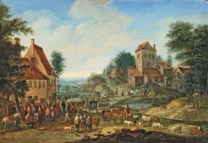 Dorflandschaft Mit Markt