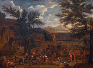 Market Day by Peeter van Bredael