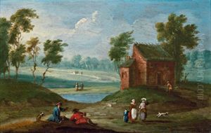 Landschaften Mit Staffage (+ Another Similar; 2 Works)