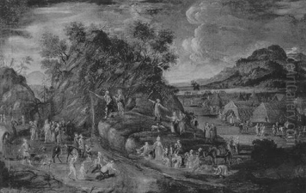 Moses Schlagt Wasser Aus Dem Felsen - view 1