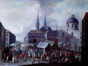 Scene De Foire by Peeter van Bredael
