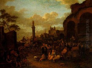 Scene De Marche by Peeter van Bredael