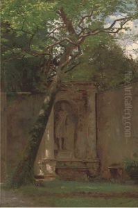 In The Gardens Of The Villa D'este by Niels (Anders) Bredal