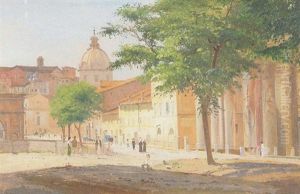 Parti Fra En Piazza Nedenfor Monte Palatino by Niels (Anders) Bredal