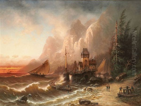 Le Halage De La Barque De Peche - view 1