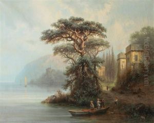 Italienische Kustenlandschaft by Albert Bredow