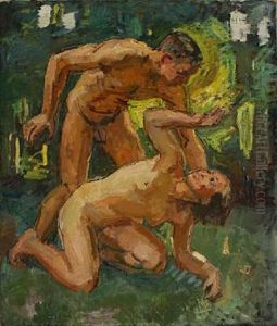 Landscape With Naked Woman And Man