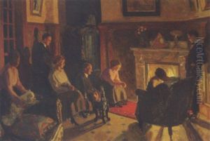 Et Lille Glas Nydes Foran Pejsen I Gode Venners Lag