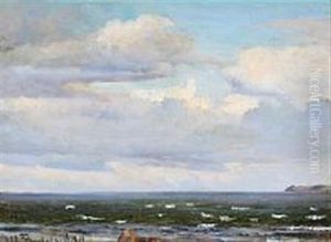 Coastal Scene With Clouded Sky Coastal Scene With Clouded Sky